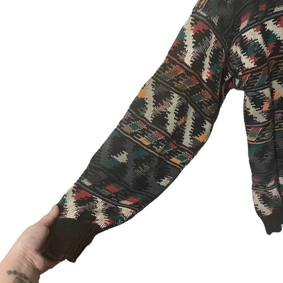 Triscots St. Raphael Vintage Grandpa Core Sweater w/Geometric Design - Picture 6 of 8